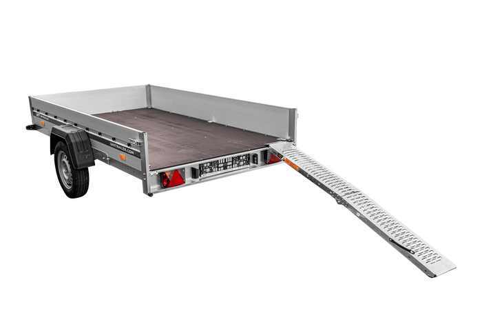 Skládací ocelová nájezdová rampa UNITRAILER ALR004B pro přívěs 190 cm 200 kg