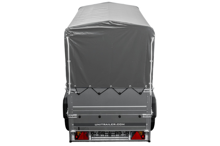 Lehký přívěs 200x106 UNITRAILER GARDEN 200 KIPP s bočnicemi BIS, rámem H-800 a šedým krytem