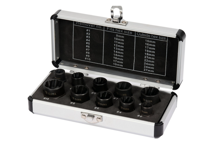 Vytahováky šroubů YATO YT-06031 9-19 mm 10 ks.