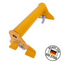 Univerzální klín pod kola PRAMAR Radstopper VDI 2700 žlutý pro odtahovku