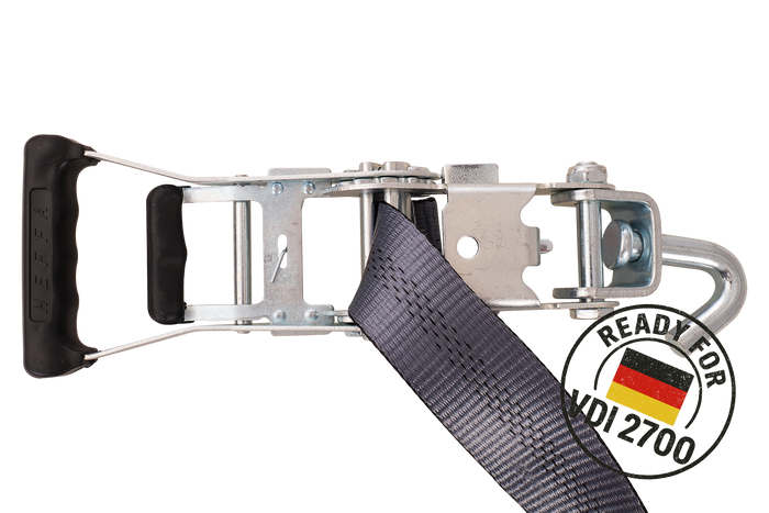 HEFFA CARLINE 130 přepravní pás pro odtahovku, zajišťovací pás pro kola 2,8 m/50 mm/5 t VDI 2700