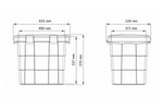 DAKEN 86004 PITBOX bedna na nářadí, nádoba na písek, posypovou sůl 655x570x520mm 108,5l