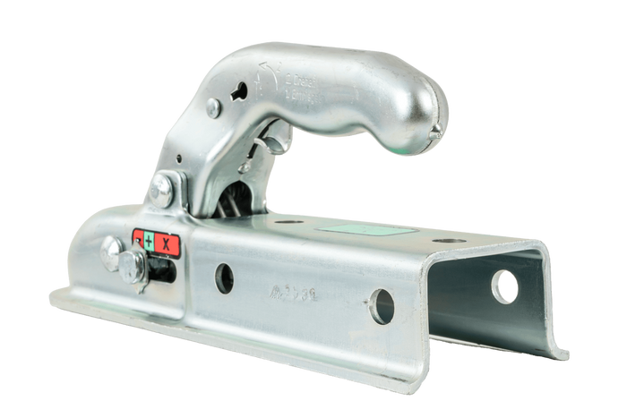 Kulové tažné zařízení KNOTT KQ14-B pro přívěs o hmotnosti 1400 kg s čtvercovou ojí o rozměru 60 mm