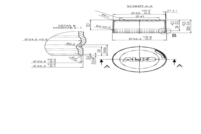 Krytka ložiska náboje AL-KO 55mm pro přívěs