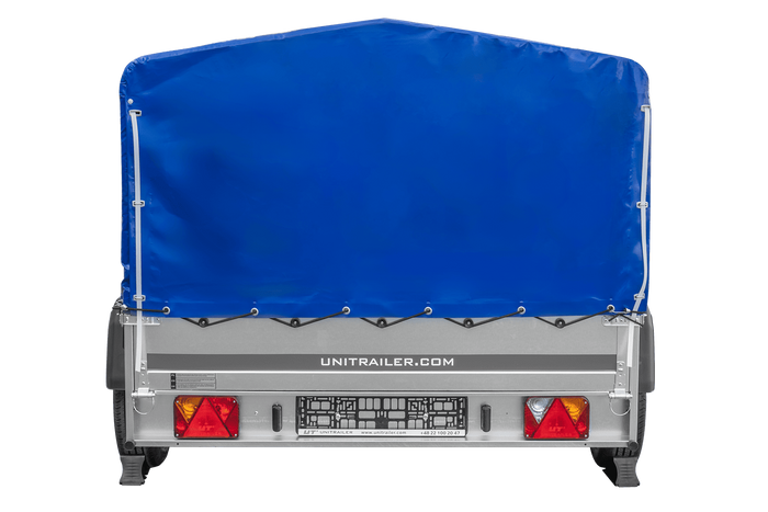 Dvounápravový přívěs 264x150 UNITRAILER GARDEN 265/2 KIPP s rámem H-800 a modrým krytem