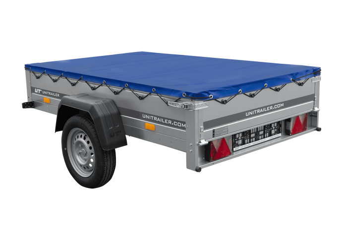 Přívěs za auto 200x125 UNITRAILER GARDEN 201 KIPP s rámem H-0 a modrým krytem