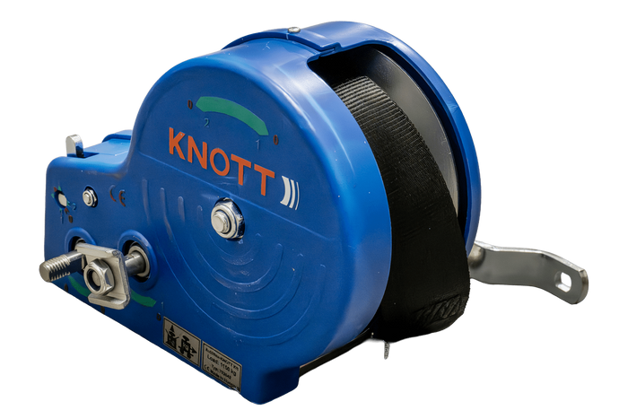 Ruční naviják pro přívěs KNOTT 1150 kg s pásem