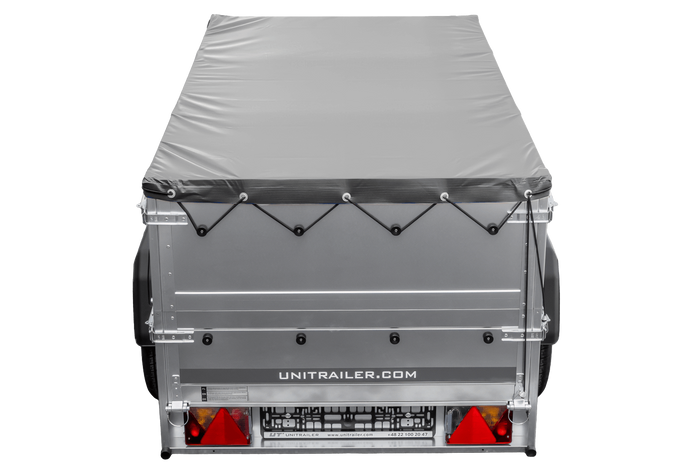 Přívěs za auto 200x106 UNITRAILER GARDEN 200 KIPP s bočnicemi BIS a šedou plachtou