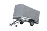 Přívěs pro auto 264x125 UNITRAILER GARDEN 264 KIPP s rámem H-1100 a šedou plachtou