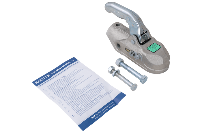 Kulové tažné zařízení KNOTT K35-A pro přívěs o hmotnosti 3500 kg s ojí o průměru 50 mm, litinové