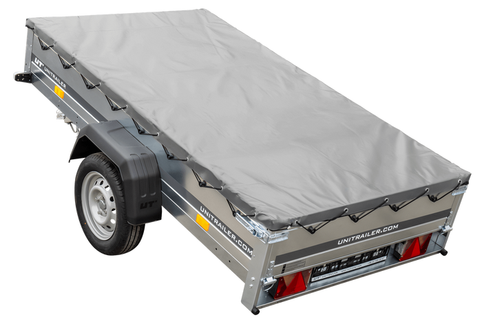 Přívěs za auto 230x125 UNITRAILER GARDEN 230 KIPP s šedou plachtou
