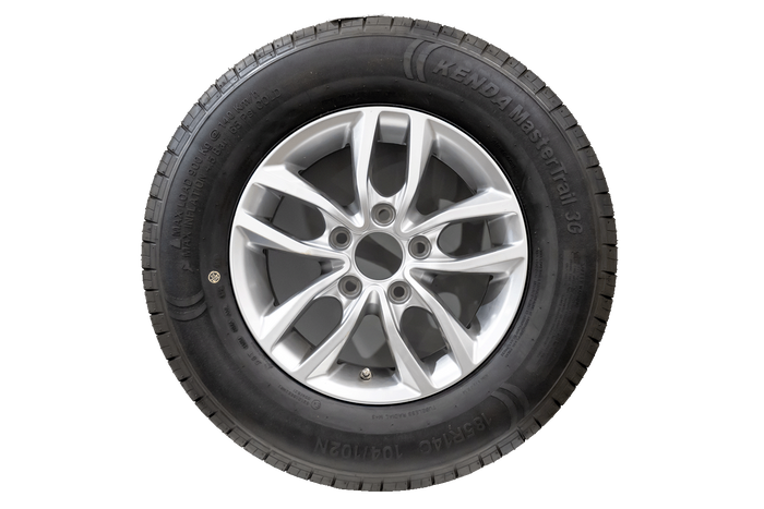 OUTLET Zesílené kolo pro přívěs PNEUMATIKA KENDA 185/80 R14C 104/102N HLINÍKOVÝ RÁFEK KENDA 5.5Jx14"H2 5x112 ET:30