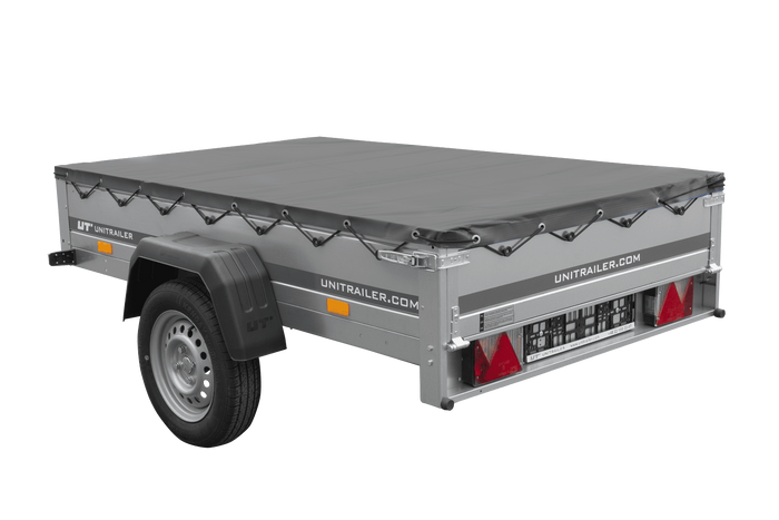 Přívěs za auto 200x125 UNITRAILER GARDEN 201 KIPP s rámem H-0 a šedým krytem
