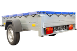 Lehký přívěs 200x125 UNITRAILER GARDEN 201 KIPP s modrým krytem