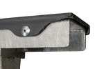 OUTLET UNITRAILER plochá boční podpěra, délka 30 cm, výška 40 cm, pro lodní přívěs, ŠEDÁ