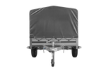 Jednonápravový přívěs s hliníkovými bočnicemi 230x125 Unitrailer Garden 230 KIPP ALU s rámem H-800 a šedým krytem