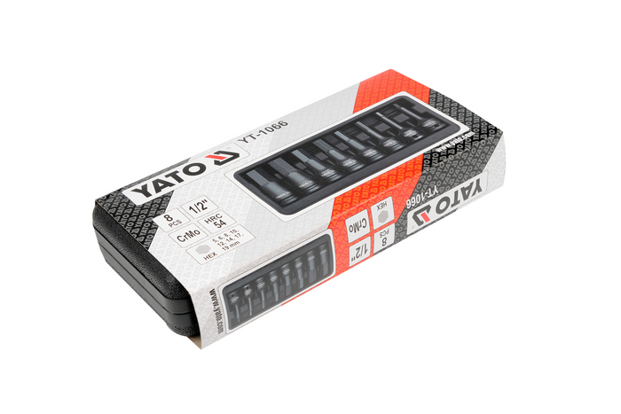 Imbusové rázové klíče YATO YT-1066, 8 ks.