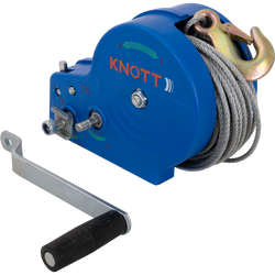 VÝSTUP Ruční naviják na přívěs KNOTT 1135kg s ocelovým lanem
