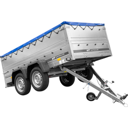 Přívěs Garden Trailer 264/2 KIPP s rámem H-0, BIS bočnicemi a modrou plachtou