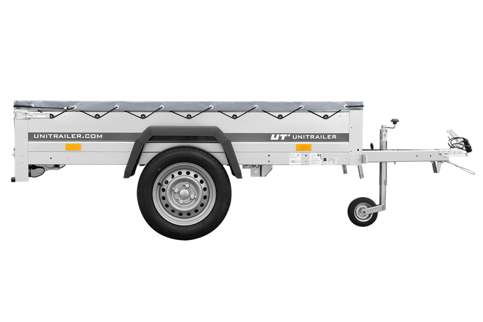 Přívěs Garden Trailer 200 Kipp s rámem H-0 a šedou plachtou