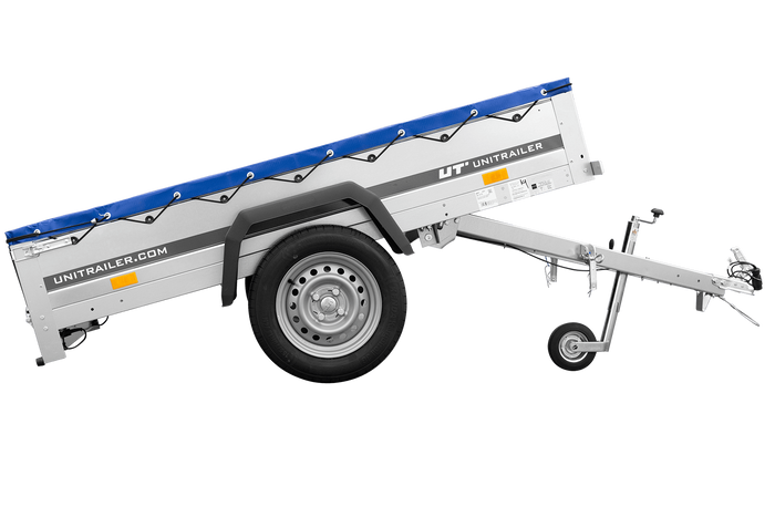 Přívěs za auto 200x106 UNITRAILER GARDEN 200 KIPP s modrým krytem