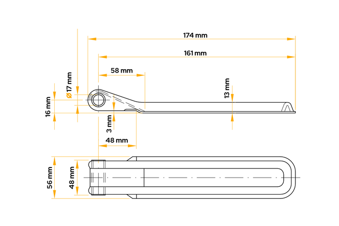 WINTERHOFF BSCH 10-17-170 boční pant pro montáž na bok přívěsu