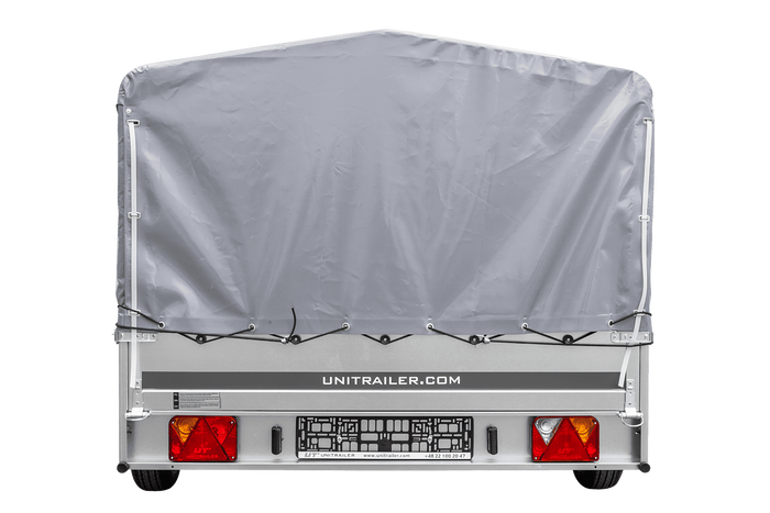 Přívěs Garden Trailer 265 KIPP s rámem H-800 a šedou plachtou