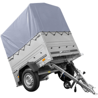 Přívěs Garden Trailer 150 KIPP s BIS bočnicemi, rámem H-800 a šedou plachtou