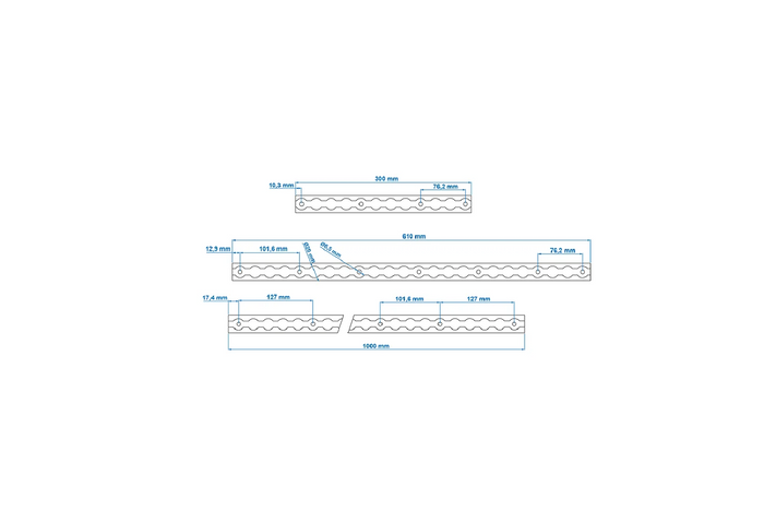 Nákladní lišta ProPlus 342174 pro letecké společnosti, hliníková nákladní lišta, 60 cm