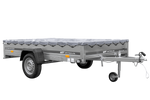 Jednonápravový přívěs na pružinách 264x150 UNITRAILER GARDEN 265/R KIPP s rámem H-0 a šedým krytem