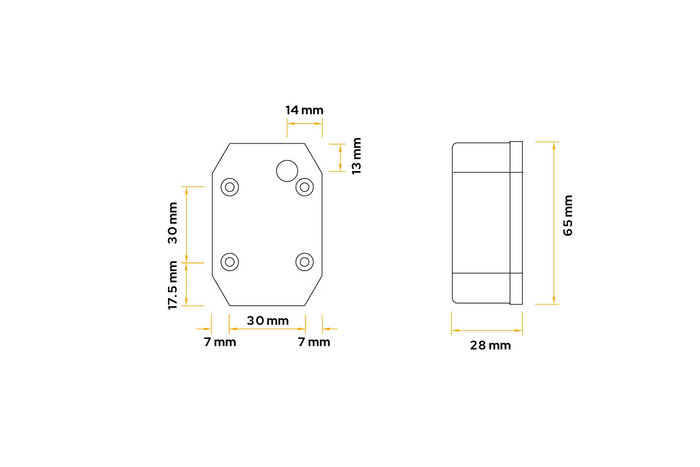 ASPÖCK FLEXIPOINT I obrysová svítilna univerzální bílá/červená