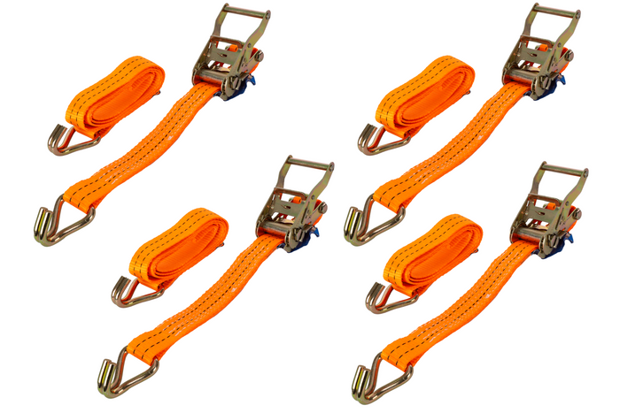 Sada čtyř oranžových přepravních pásů UNITRAILER 5m/35mm/2t s napínákem