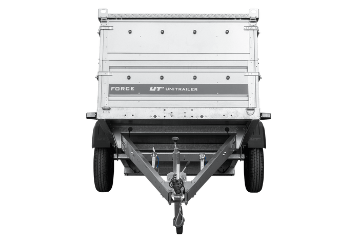 Přívěs pro auto 230x125 UNITRAILER FORCE 230 KIPP s bočnicemi BIS a hliníkovou plachtou