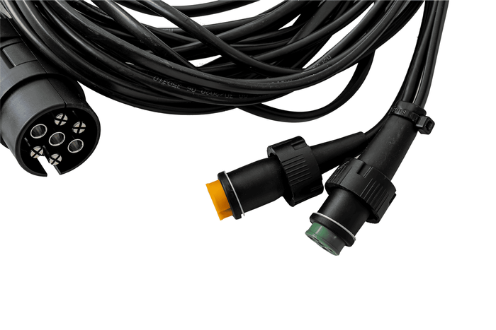 ASPÖCK elektroinstalační svazek přívěsu 4,5 m 7 PIN bajonety 2x 5 PIN