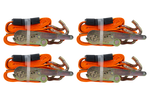 Sada čtyř tříbodových přepravních pásů s napínačem pro přívěs UNITRAILER 3m/50mm/4t oranžová