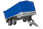 Dvounápravový přívěs 264x150 UNITRAILER GARDEN 265/2 KIPP s rámem H-800 a modrým krytem