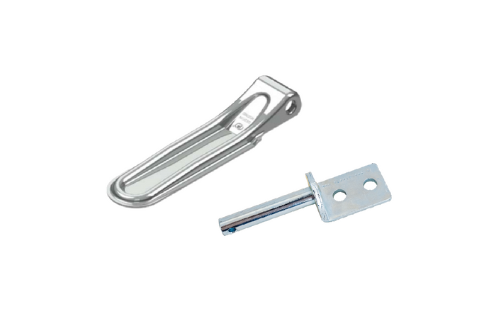 Boční pant s úchytkou STEELPRESS ZW-01.270A+UZ-01B kompletní montáž na bok přívěsu