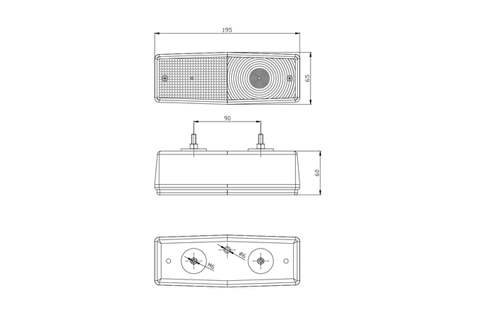 FRISTOM FT-007 zadní světlo 3 funkce univerzální
