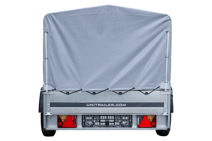 Jednonápravový přívěs 230x125 UNITRAILER GARDEN 230 KIPP s rámem H-800 a šedou plachtou
