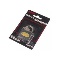 Litinový visací zámek 38mm HERMON, průměr očka 4,5mm