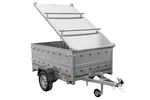 Lehký přívěs na pružinách 200x125 UNITRAILER GARDEN 201/R KIPP s bočnicemi BIS a hliníkovou plachtou