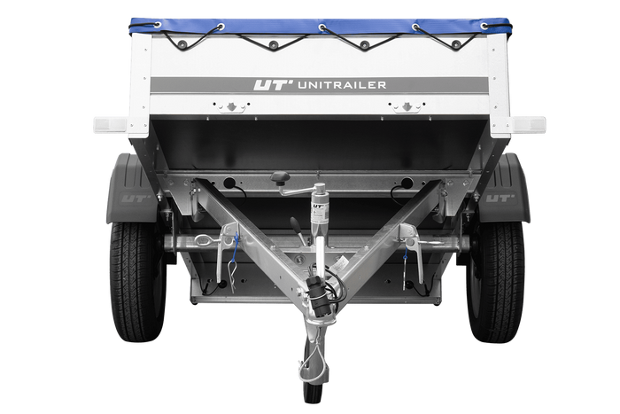Přívěs za auto 200x106 UNITRAILER GARDEN 200 KIPP s modrým krytem