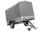 Jednonápravový přívěs 230x125 UNITRAILER GARDEN 230 KIPP s rámem H-1100 a šedým krytem