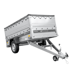Lehký přívěs 230x125 UNITRAILER FORCE 230 KIPP s bočnicemi BIS, rámem H-0 a šedou plachtou