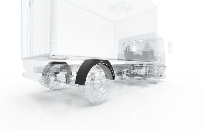 Sada dvou blatníků pro přívěs 14-17" DOMAR DK3110 s plochými podběhy kol 870/260 mm