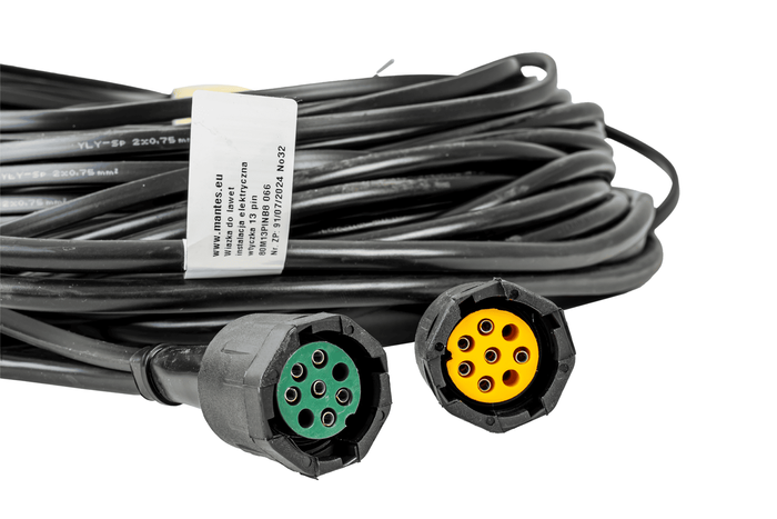 MANTES elektroinstalace svazek přívěsu 8m 13 KOLÍKOVÁ ZÁSTRČKA BAYONET 2x 8 KOLÍKŮ
