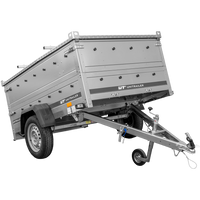 Lehký přívěs 200x125 UNITRAILER GARDEN 201 KIPP s bočnicemi BIS a hliníkovou plachtou