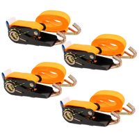 Sada čtyř oranžových transportních pásů KAMAR 3m/25mm/0,8t s napínákem