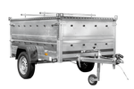 Lehký přívěs 200x125 UNITRAILER GARDEN 201 KIPP s bočnicemi BIS a hliníkovou plachtou