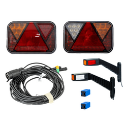 Sada světel: FRISTOM FT-270 LED zadní světla + FRISTOM FT-145 LED obrysová světla + MANTES 7m 7pinový svazek